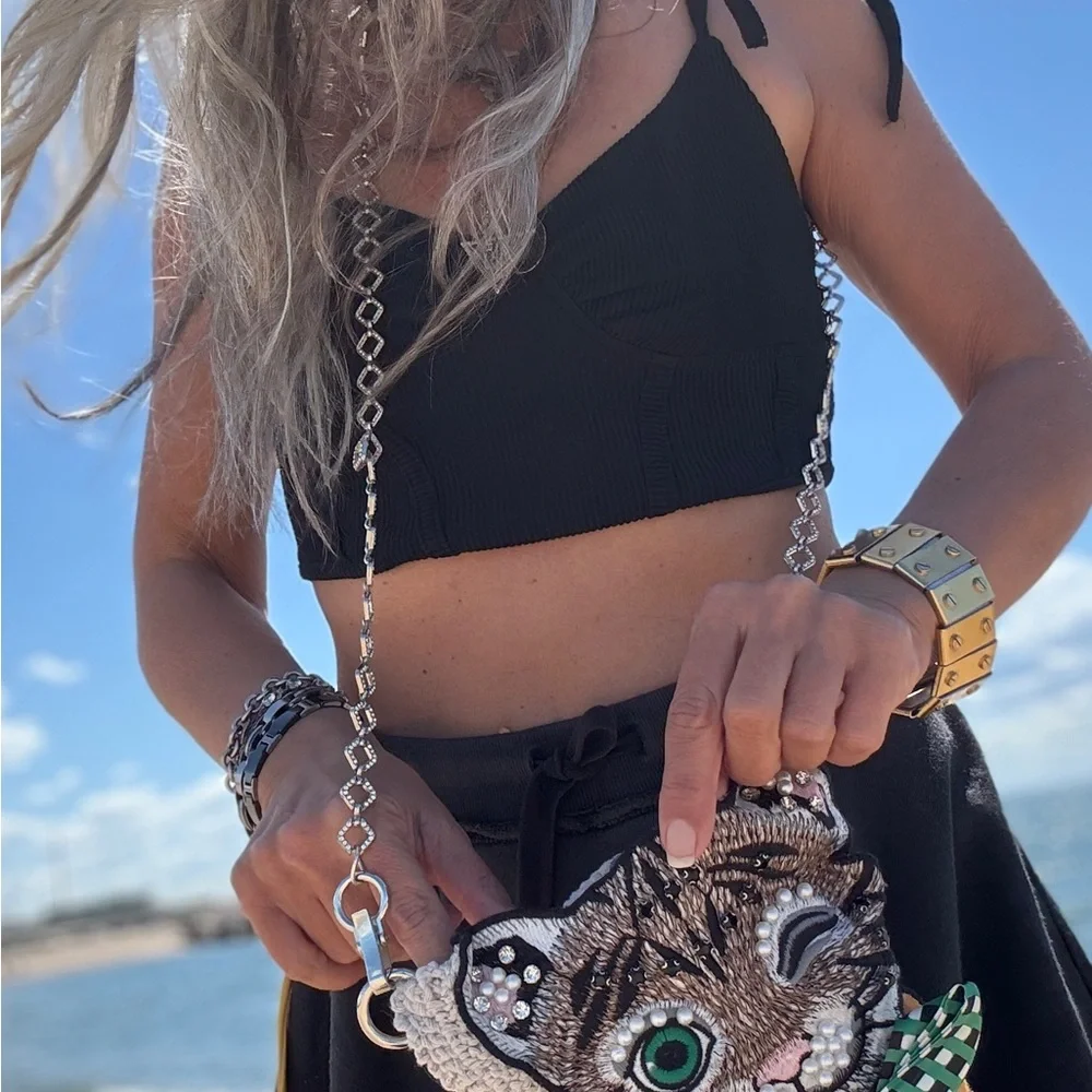 Handmade Cat Bag – Crossbody, Waist Bag & Necklace in One!